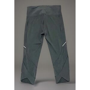 Lululemon Pace Rival Crop Leggings Womens 4 Gray‎ Stretch Mesh Pants Mid Rise